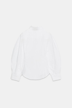 ZARA РУБАШКА ИЗ ПОПЛИНА — ZW COLLECTION, БЕЛЫЙ