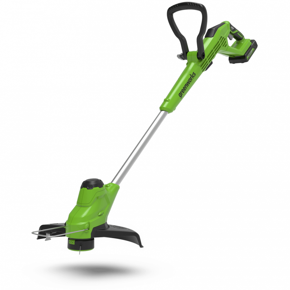 Аккумуляторный триммер Greenworks G24LT28K2, 24v, (2107107UA), 28 см, АКБ 2 А·ч и ЗУ
