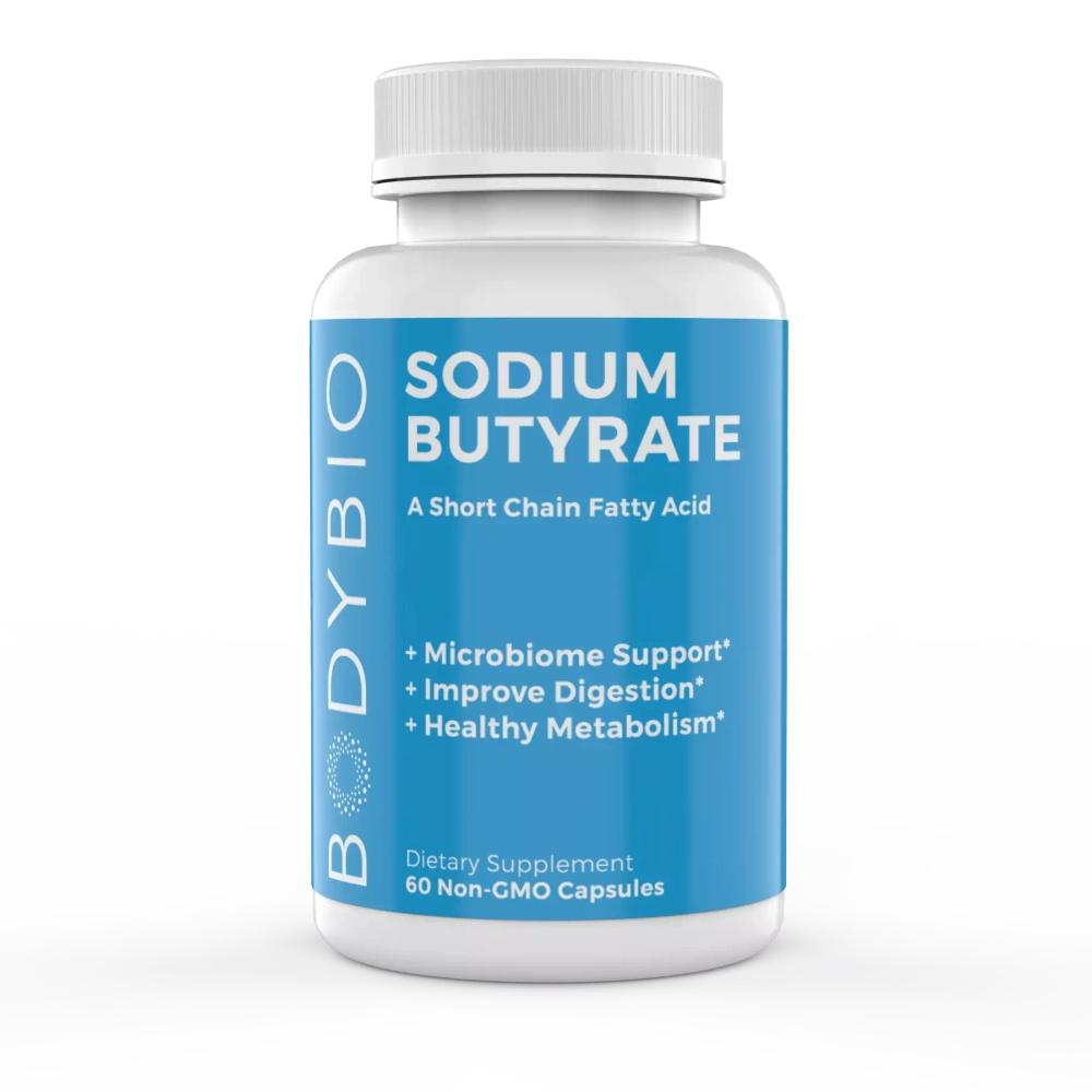 Bodybio sodium butyrate 60 caps.