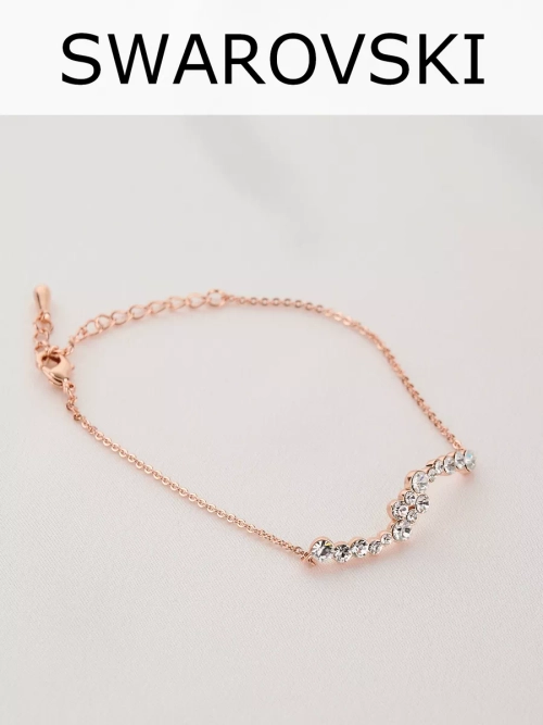 Браслет Млечный путь с белыми кристаллами Swarovski