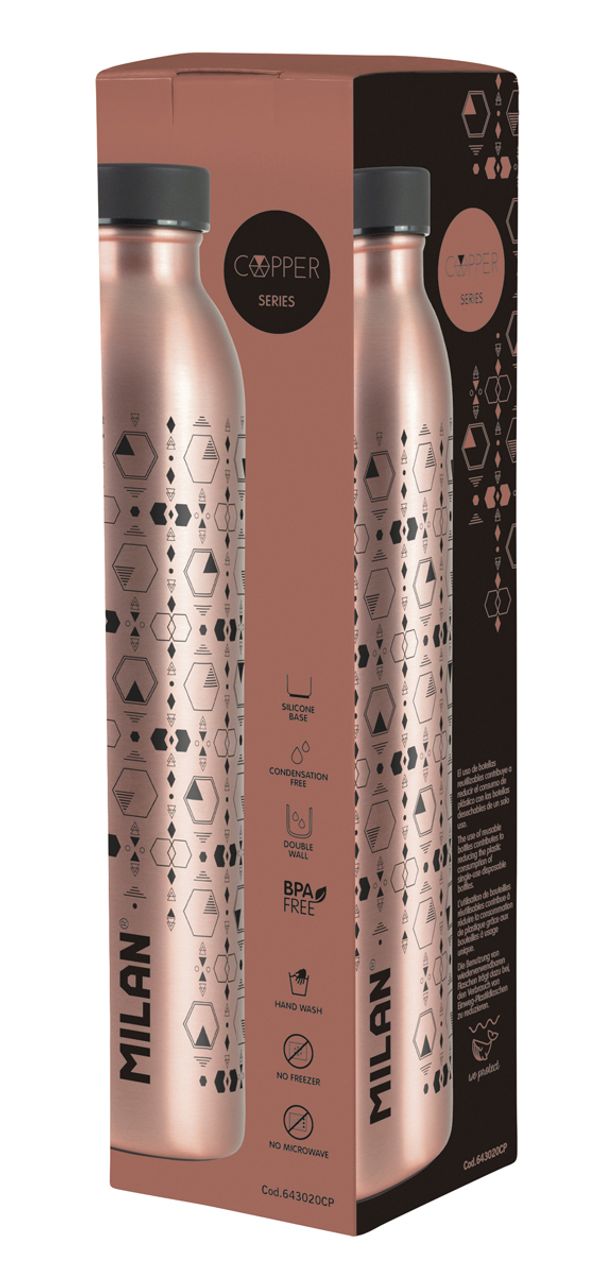 Бутылка металлическая для напитков Copper series 591 мл, 643020CP, Milan