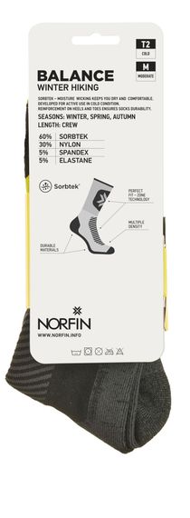 Носки Norfin T2M BALANCE WINTER HIKING CREW р.(39-41) M