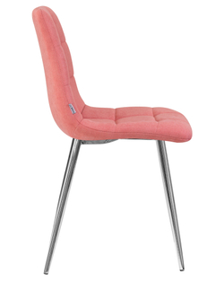Стул обеденный DOBRIN ALEX, хром ножки, розовая ткань (UF860-05B)