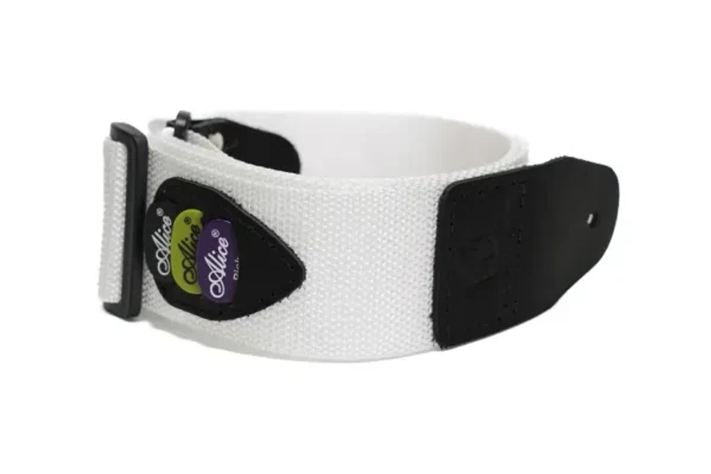 МВ5030-067 Ремень для гитары, нейлоновый, белый, Mamba straps