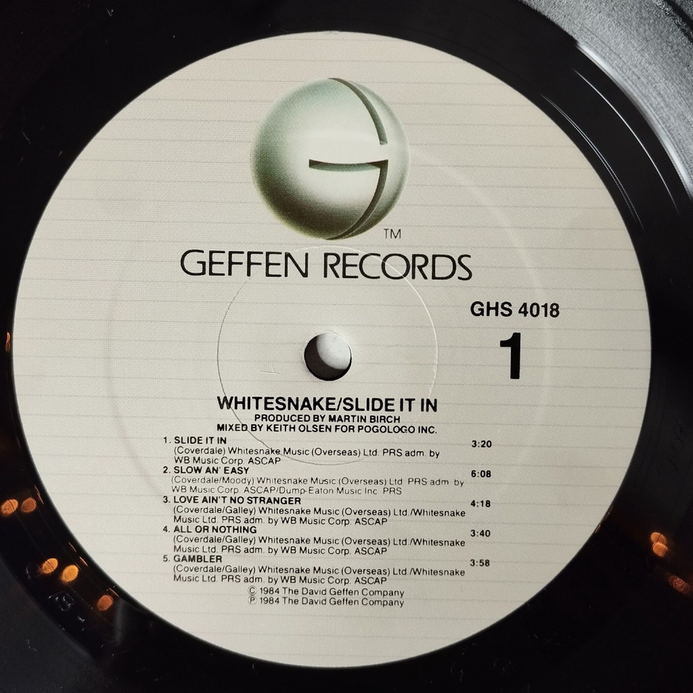 Винтажная виниловая пластинка LP Whitesnake Slide It In (USA 1984) Give Me More Time