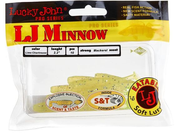 Виброхвосты съедобные LJ Pro Series MINNOW 2.2in (5,6 см), цв. 071, 10 шт.