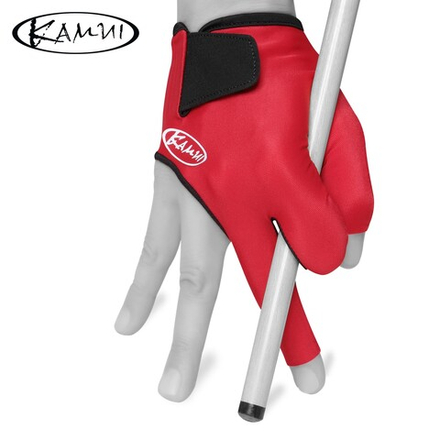 Перчатка для бильярда "Kamui QuickDry Short" красная/черная правая L