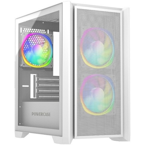 Корпус Mini-Tower PowerCase ALISIO Micro Z3W ARGB, Micro-ATX, White (CAMZW-A3)