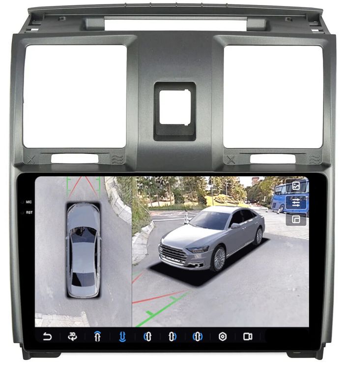 Магнитола для УАЗ Патриот, Пикап 2012-2016 - FarCar BX3109M-360 монитор 9.5" 2K QLED на Android 13, Быстрая, CarPlay, 4G SIM-слот, 4 камеры в комплекте