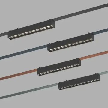 Трековый светодиодный светильник 12W 4000К DK5570-BK чёрный Belty Grill Denkirs