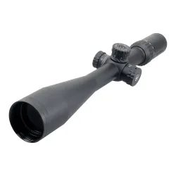 Прицел Vector Optics Sentinel-X 10-40x50, SF, COM-25M - вид спереди сбоку, объектив крупным планом
