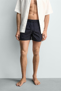 ZARA БАЗОВЫЕ ПЛАВКИ СРЕДНЕЙ ДЛИНЫ, МОРСКОЙ СИНИЙ