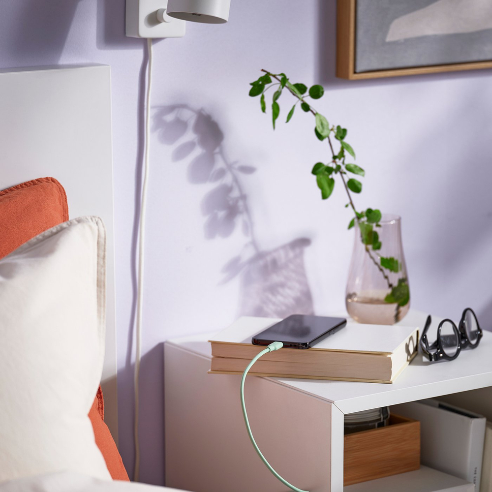IKEA SITTBRUNN  (ИКЕА СИТТБРУНН)  -  Кабель USB-C - USB-C - светло-зелёный 1.0 м