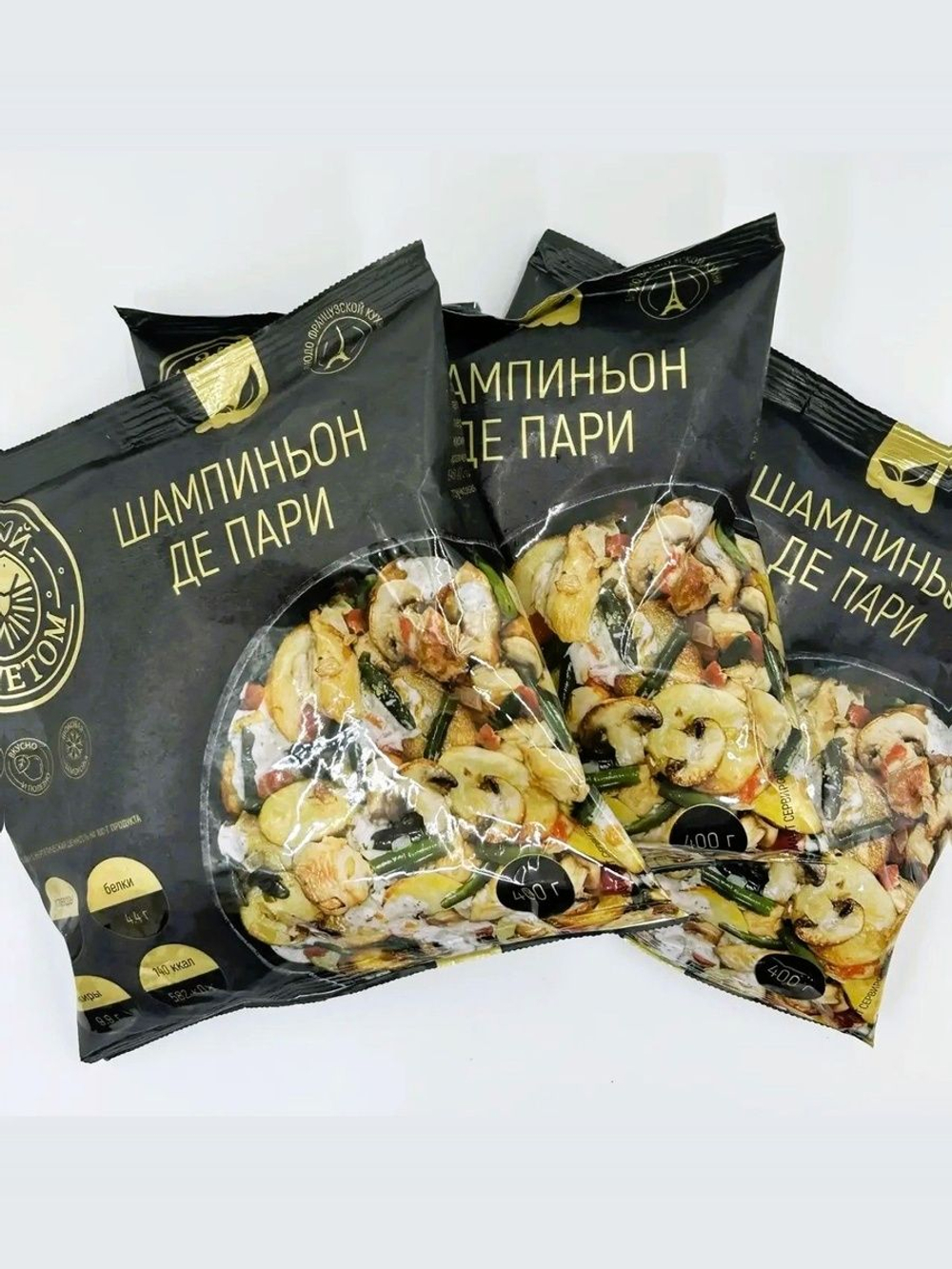 Готовое блюдо Шампиньон Де Пари с курицей 400г быстрозамороженное