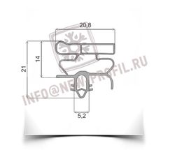 Уплотнительный профиль_010 (тип МР) для холодильного оборудования.