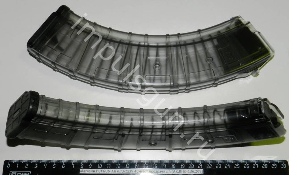 Магазин PufGun для ВПО-136, 7,62×39, 40 патронов, прозрачный