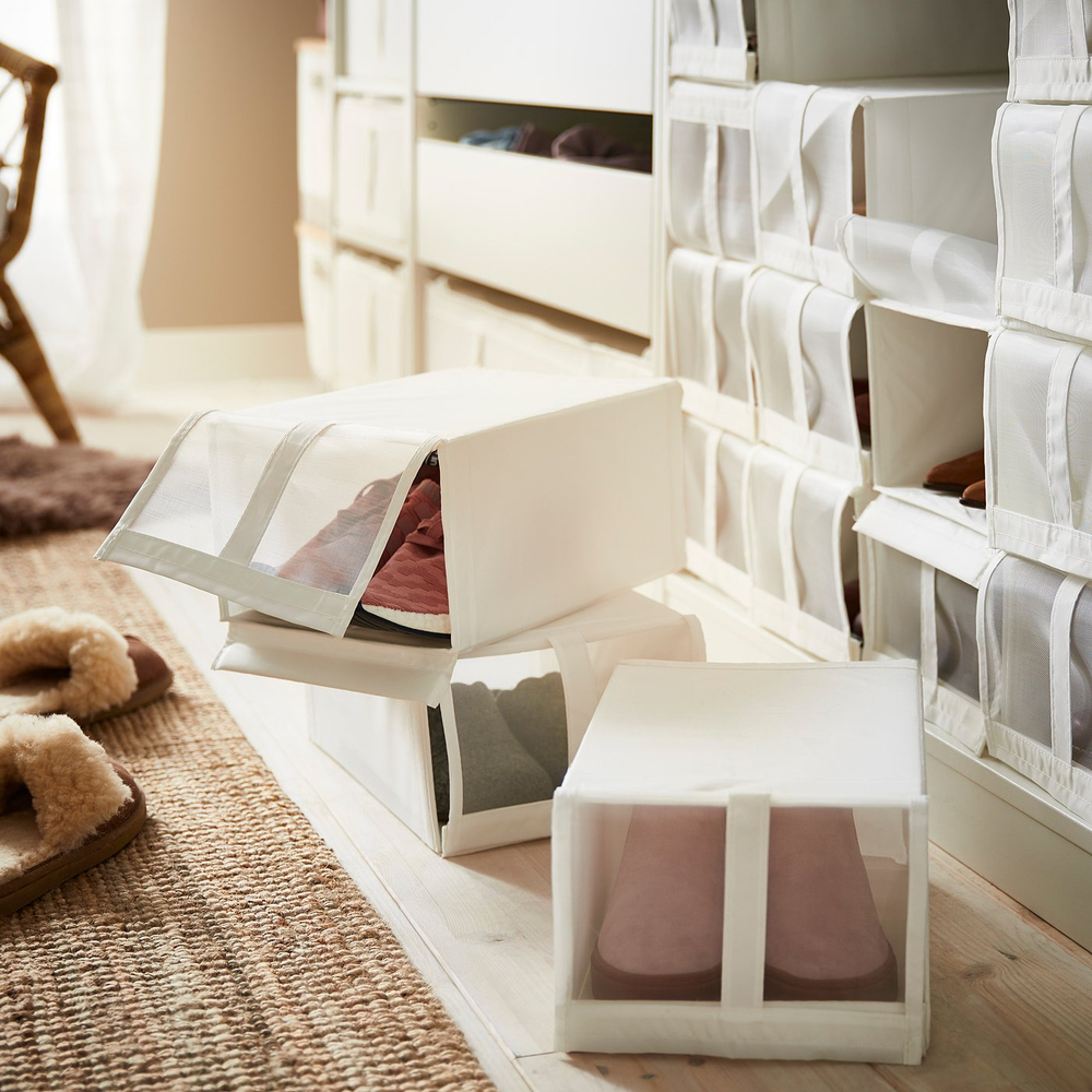 IKEA SKUBB  (ИКЕА СКУББ)  -  Коробка для обуви - белая 22х34х16 см