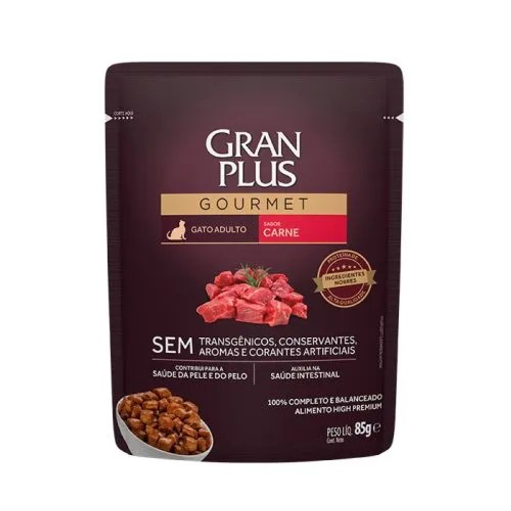 Granplus Gourmet Cat Говядина пауч для кошек 85 г