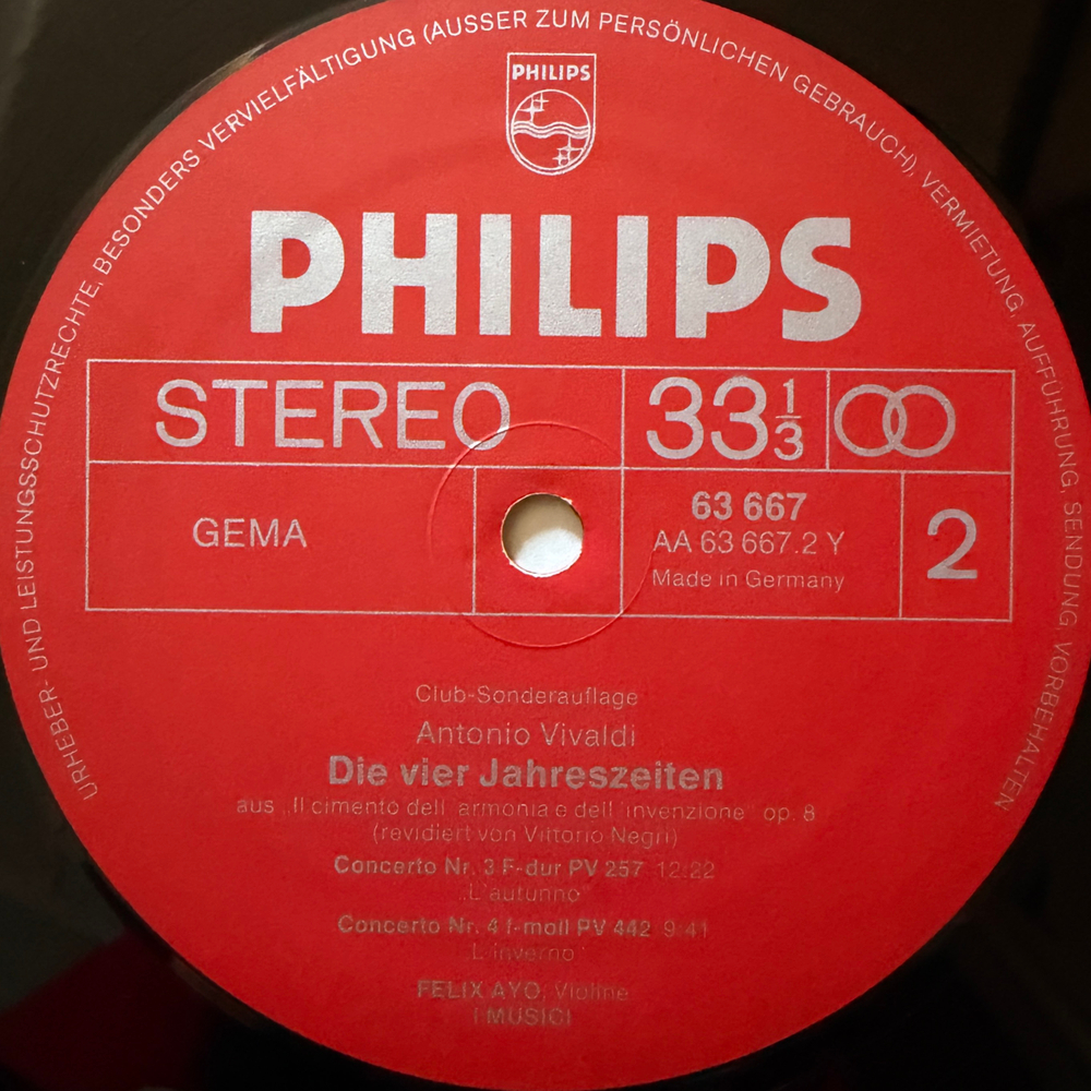 Вивальди - Времена года (Германия 1975г.)