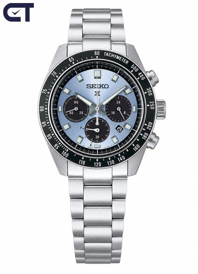 Seiko SSC935 Prospex Speedtimer мужские наручные часы — солнечный хронограф с голубым циферблатом