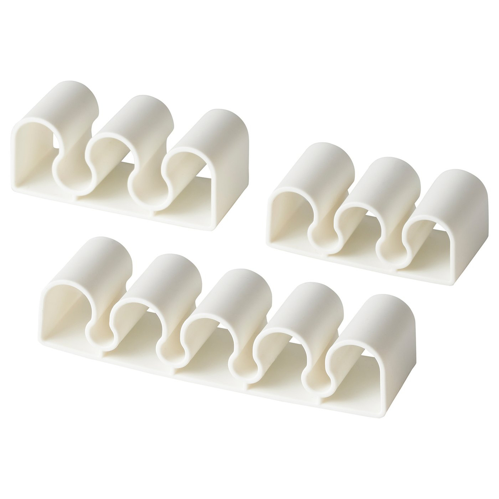 IKEA KALKSTUFF  (ИКЕА КАЛКСТУФФ)  -  Держатель для кабелей, 3 шт. - белый