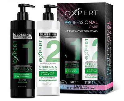 Шампунь и Бальзам для волос Expert Professional Care Spirulina & Protein Complex 500 мл