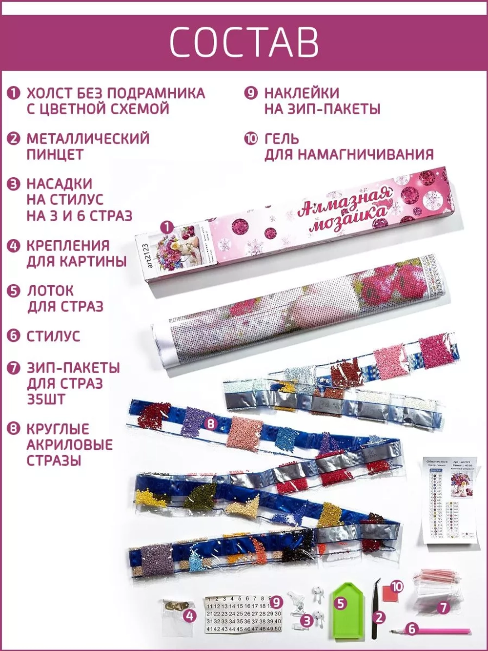 Алмазная мозаика без подрамника 40х50 Санкт-Петербург