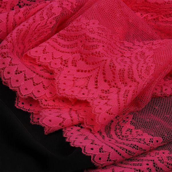 Кружево бельевое эластичное 230 мм / 10 метров, 8036, цв.F144 розовый, Kruzhevo