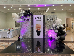 Фотозона из пайеток. Серебро