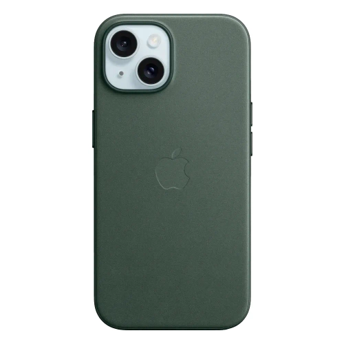 Тканевый чехол с поддержкой MagSafe Apple FineWoven Case для iPhone 15, Evergreen (Вечнозеленый)