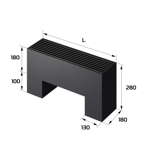 Конвектор напольный Royal Thermo STEP-180/180/500-3-N-BL-LG-BL