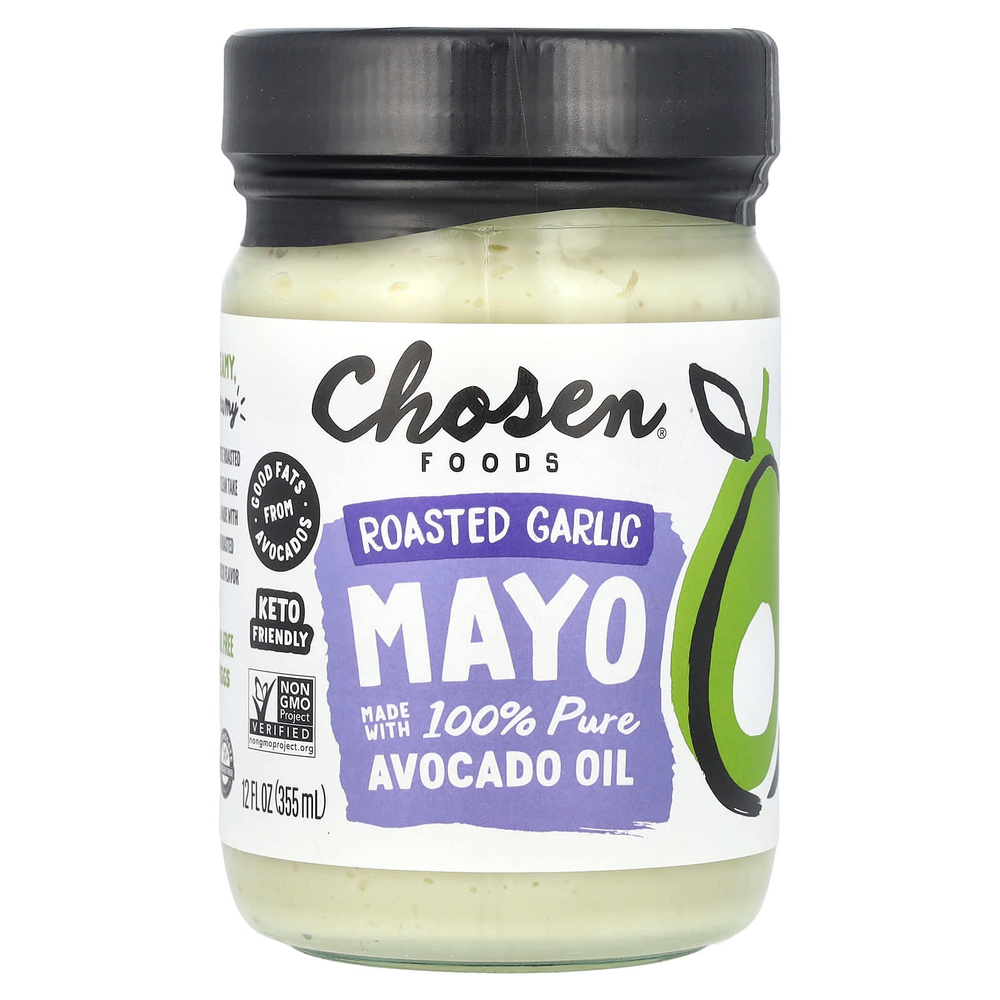 Chosen Foods, Майонез с жареным чесноком, 355 мл (12 жидк. унц.)