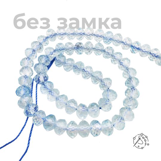 Нить бусин с огранкой топаз 6 мм