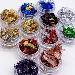 1548 Фольга поталь двусторонняя 14*14 см красная/золото