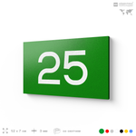 Табличка с номером 25 на дверь квартиры, для офиса, кабинета, аудитории, склада, зеленая 120х70 мм, Айдентика Технолоджи