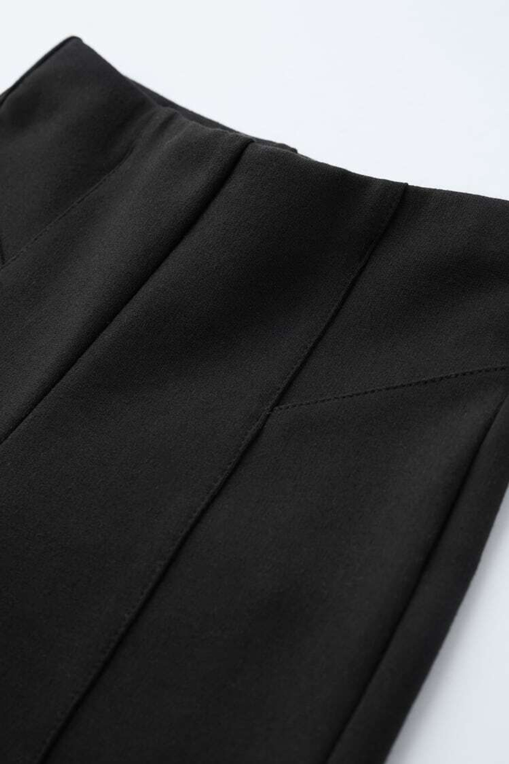 ZARA ТРИКОТАЖНЫЕ ЛЕГИНСЫ, ЧЕРНЫЙ