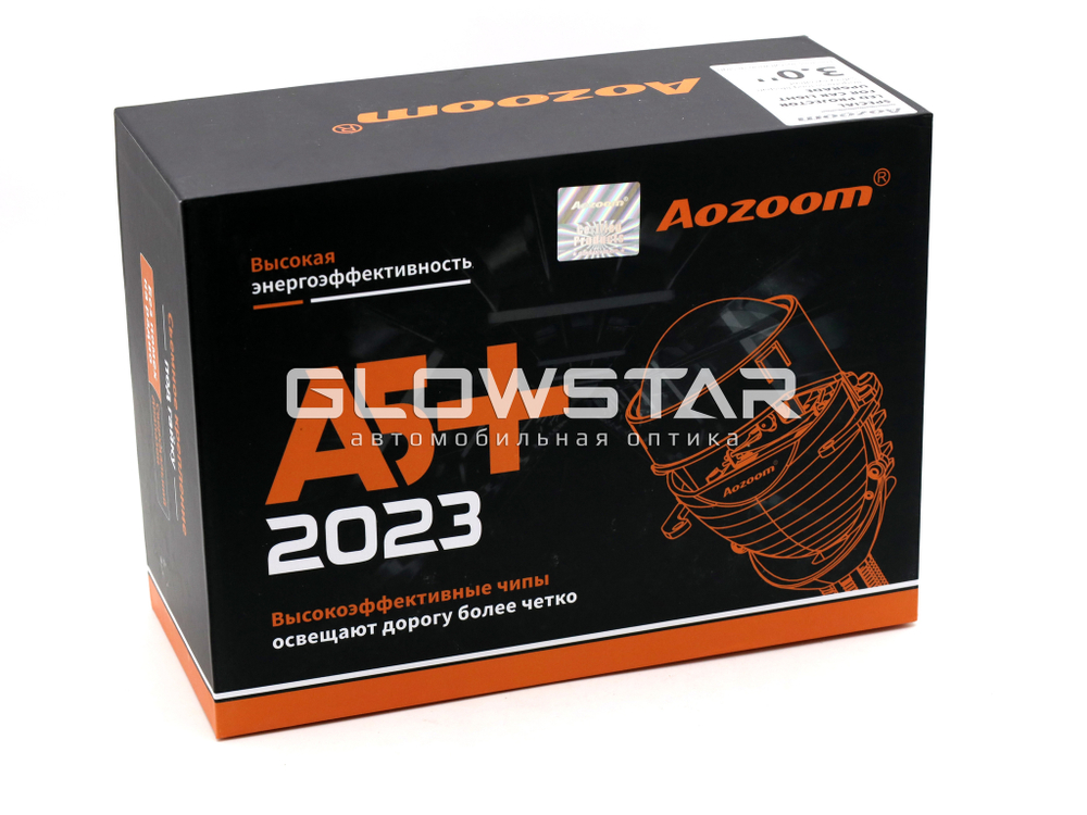 Билед модули Aozoom A5+ Bi-Led 2023 New, 3.0 дюйма, 35w, 9-16v, крепление 3R и винтом, драйвер встроенный (комплект, 2шт)