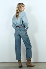 ДЖИНСЫ-КЮЛОТЫ Z1975 С ВЫСОКОЙ ПОСАДКОЙ И РЕМНЕМ — ZARA
