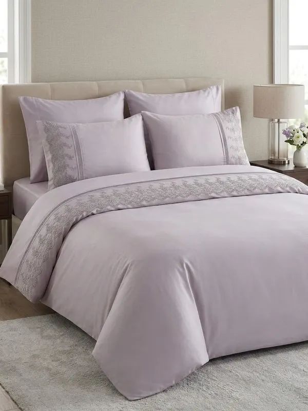 Gelin Home КПБ 6 пр. BAHAR серый цвет пододеяльник 200*220, простынь 240*260, наволочки 50*70 2шт, декоративные наволочки 50*70 2шт (2)