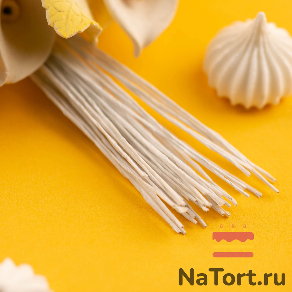 Флористическая проволока белая №30 (36 см, 50 шт)