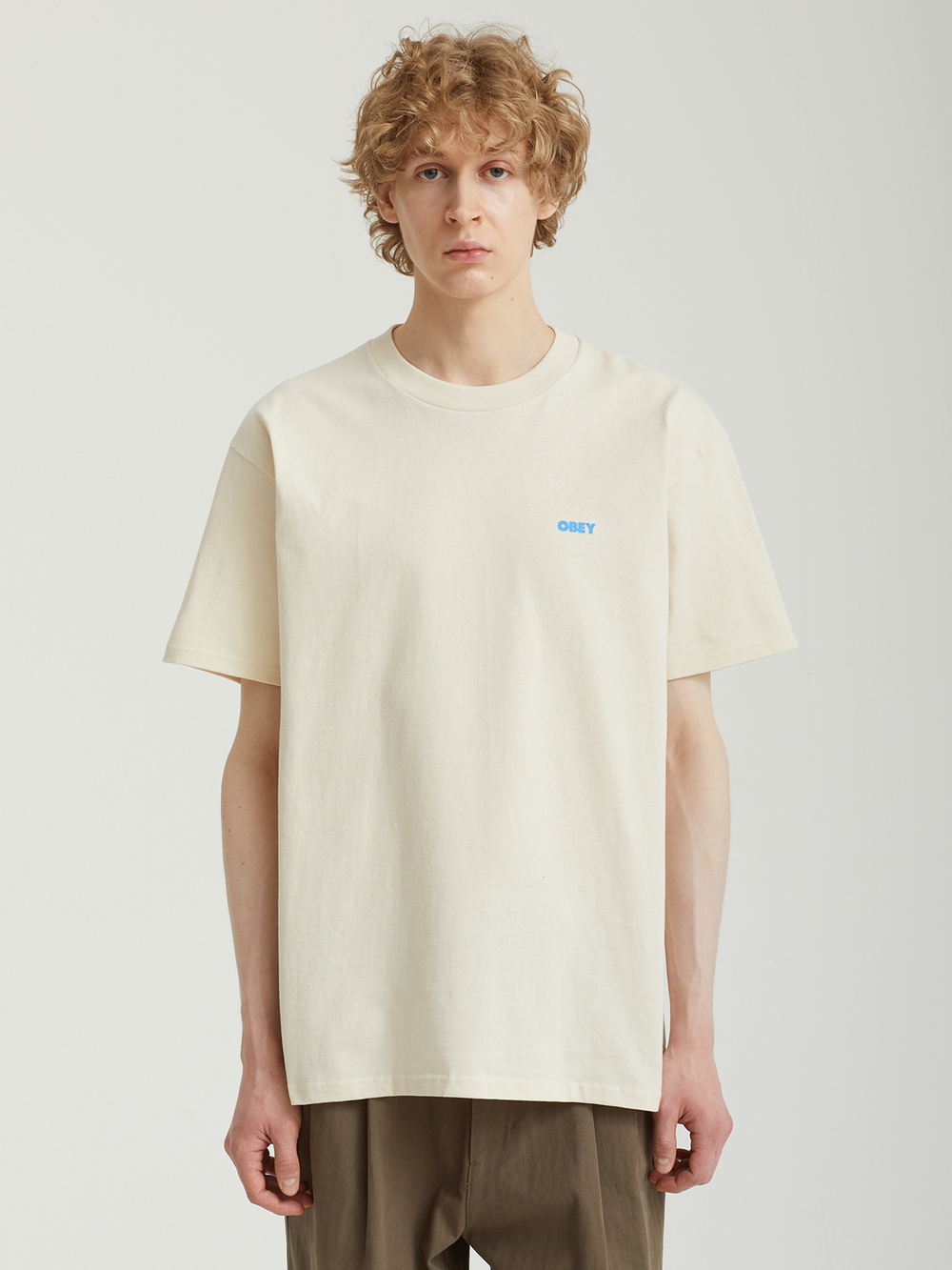 Мужская Футболка Obey Cropped Icon