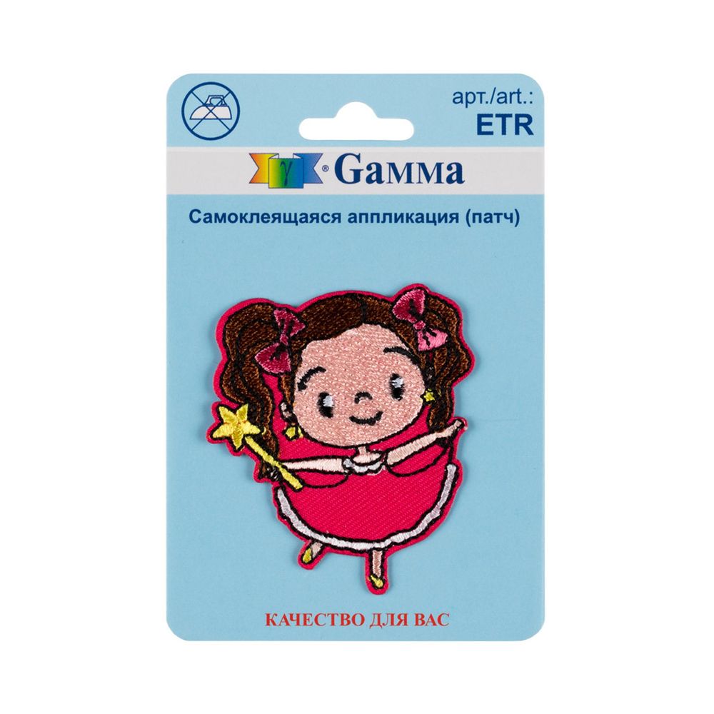 Патч (аппликация самоклеящаяся) №02, 1 шт, 01-215 Фея 5х5.5 см, Gamma ETR