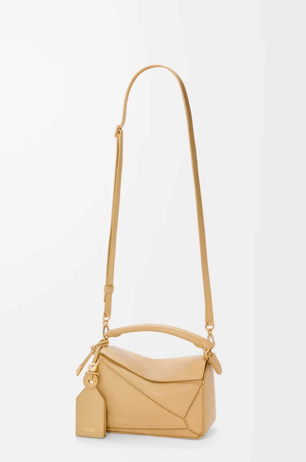 Loewe Сумка-мини Puzzle Featherlight из овечьей кожи наппа, цвет сливочного масла