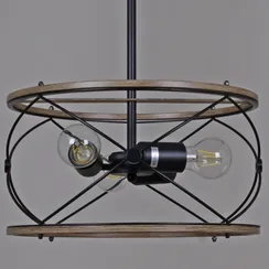 Подвесной светильник  IL1008-3P-05 BK WOOD ILLUMICO