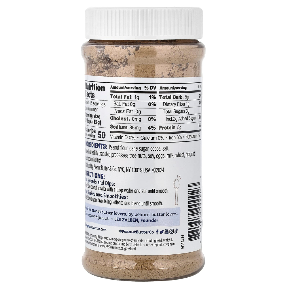 Peanut Butter & Co., арахисовый протеиновый порошок, какао, 184 г (6,5 унции)