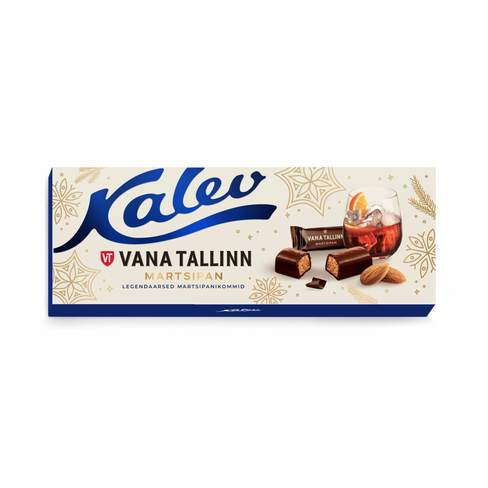 срок до 07.04.2026 - Конфеты Kalev "Vana Tallinn", шоколадные, с ликерно-марципановой начинкой, 300 г