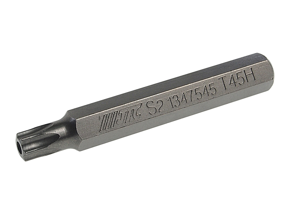 Бита TORX Т45Hх75мм 10мм удлиненная S2 JTC
