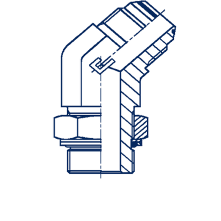 Штуцер FRG45 JIC 1/2" BSP1/4"