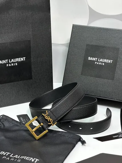 Ремень SAINT LAURENT с пряжкой CASSANDRE