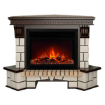 Каминокомплект Real Flame Stone Corner 26 AO с очагом Moonblaze DeLuxe Black (угловой)
